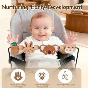 BEBOAN Baby Bjorn Bouncer Wooden Replacement Toy Bar for Soft & Bliss Baby